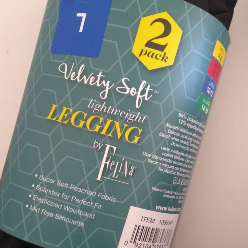 Felina Womens 2-Pack Velvety Soft Light Weight Leg - Picture 3 of 6